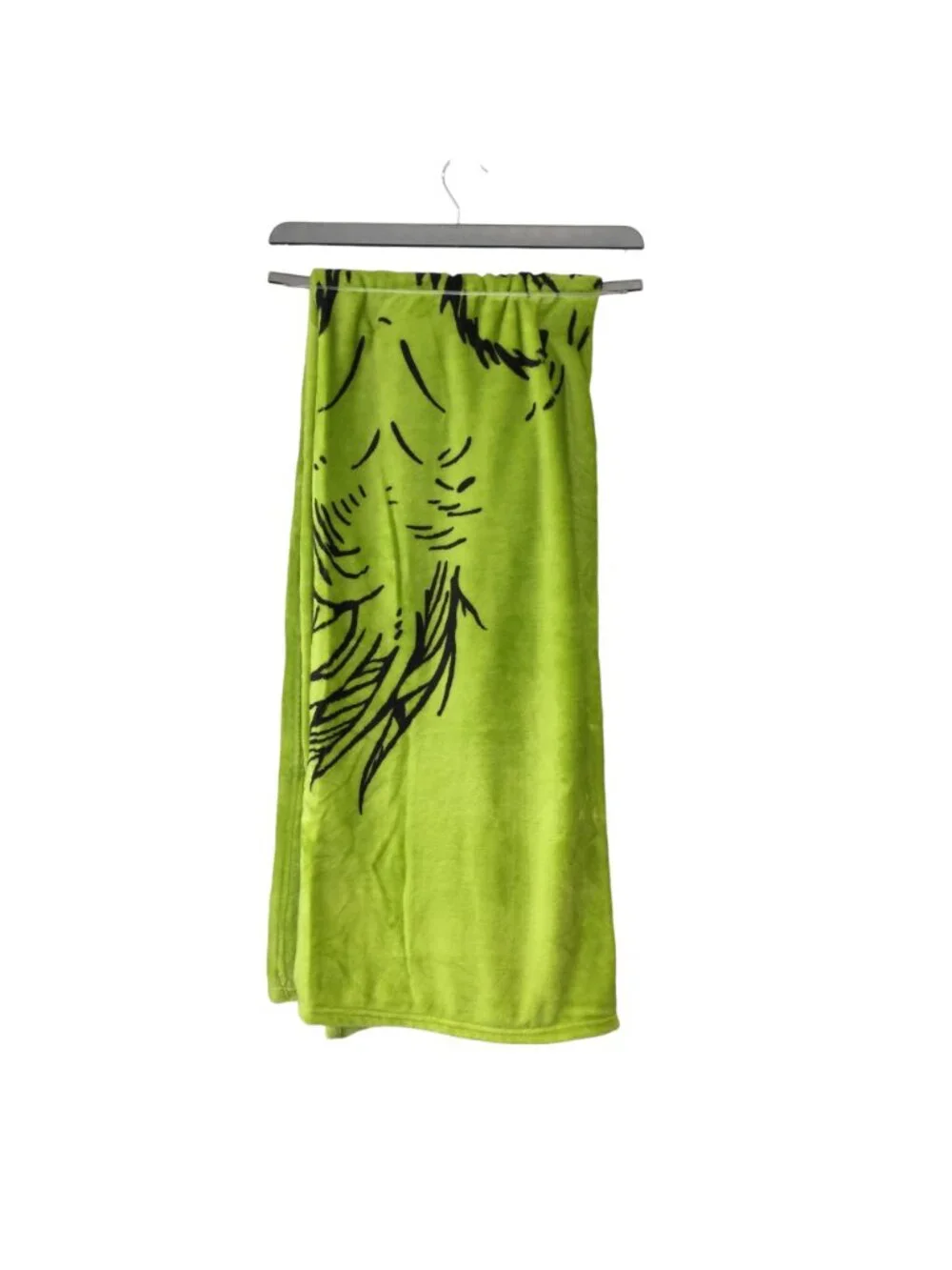 Dr Seuss How the Grinch Stole Christmas GRINCH FACE Plush Throw 50